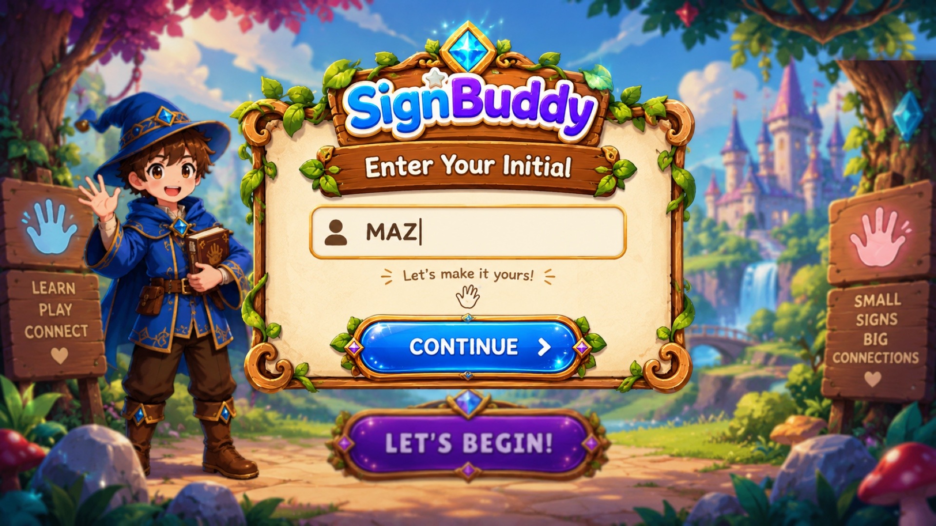 Enter your initial